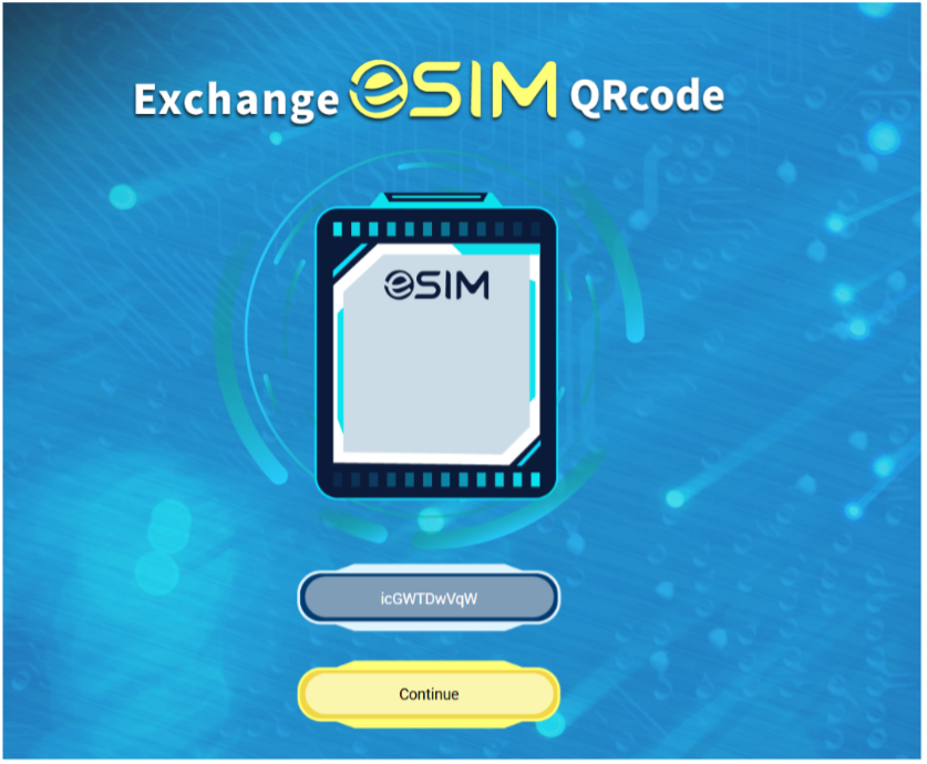 ESIM QR Code Redemption Screenshot